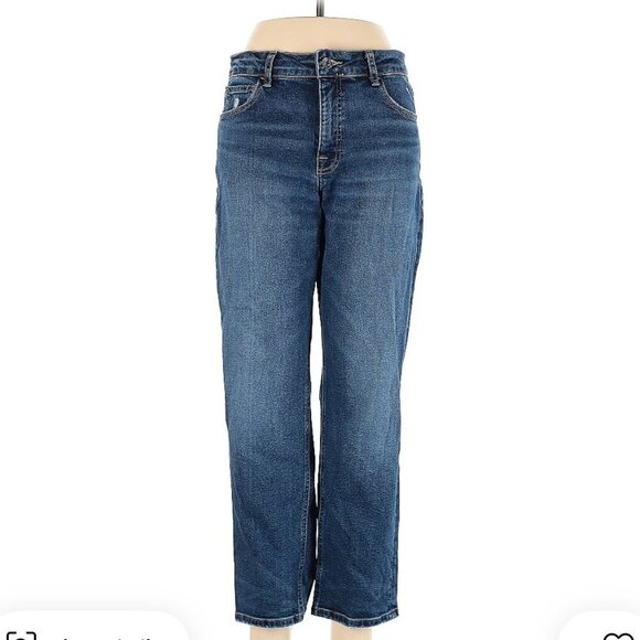 Voyageur By Mersea Ellis Boyfriend Jeans Size 28 Dark Wash - Picture 1 of 5